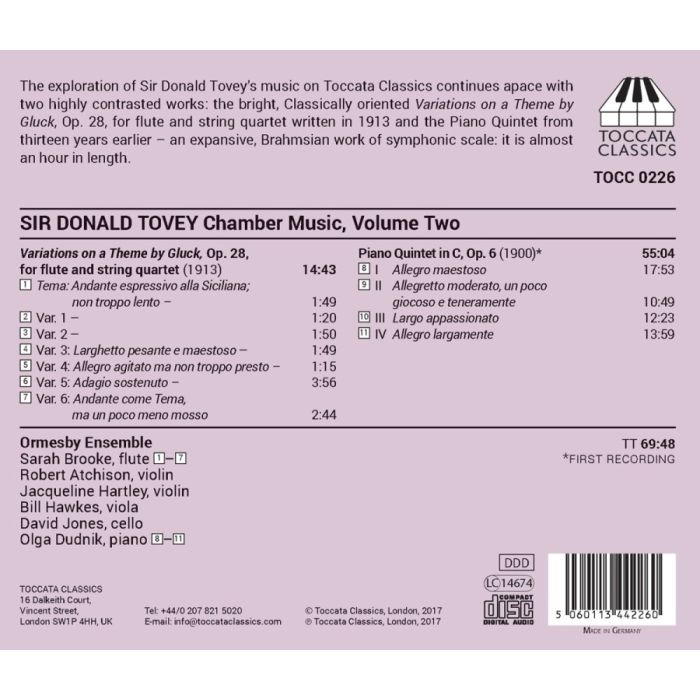 Tovey: Chamber Music Vol. 2 - slide-1