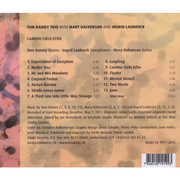 Laubrock/Halvorson/Rainey: Camino Cielo Echo - slide-1