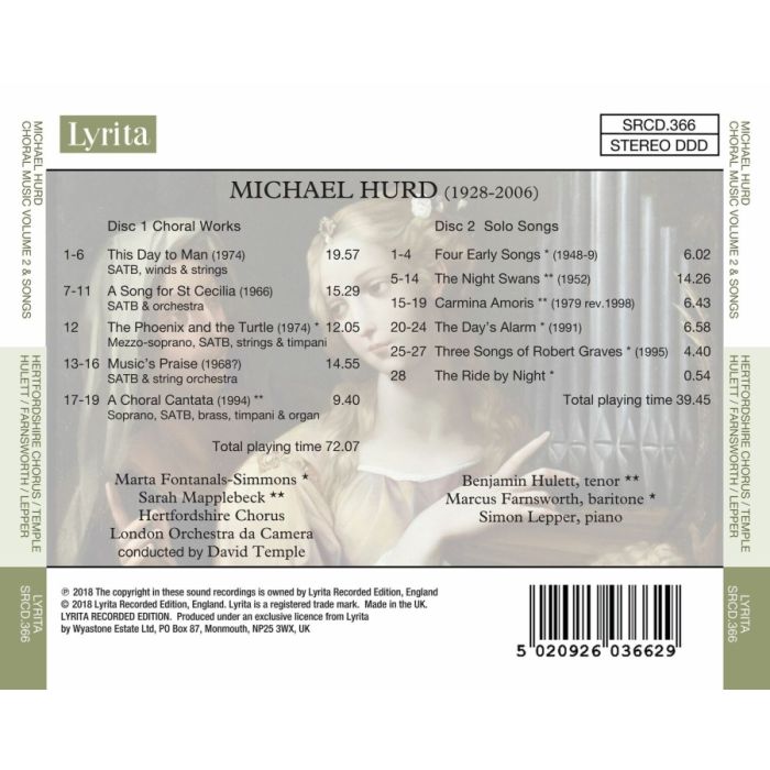 Hurd: Choral Music Vol. 2 & Complete Songs - slide-1