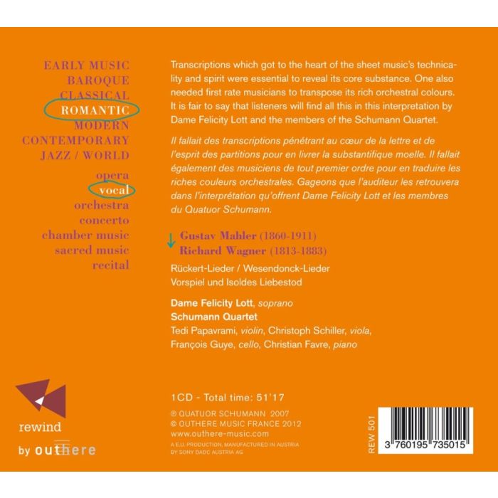 Mahler & Wagner: Transcriptions for soprano & string quartet - slide-1