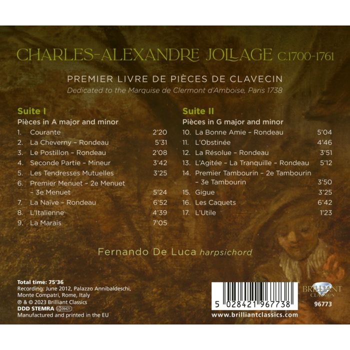 Jollage: Premier livre de Pièces de Clavecin - slide-1