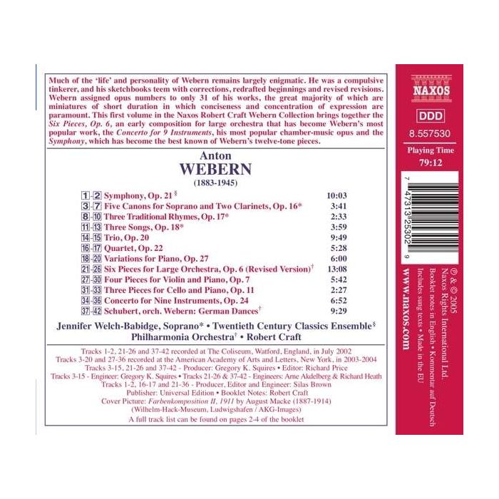 WEBERN: Symphony; Six Pieces; Concerto - slide-1