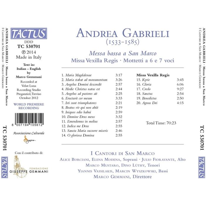 Gabrieli: Messa bassa a San Marco - Missa Vexilla Regis & Mottetti - slide-1