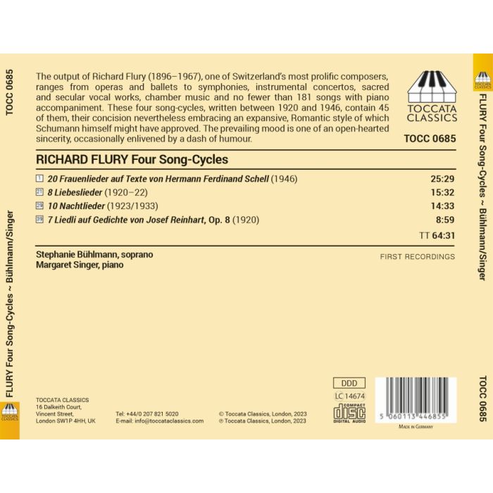Flury: Four Song-Cycles - slide-1