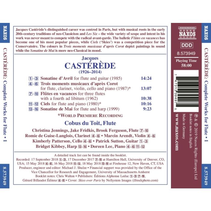 Casterede: Complete Works for Flute Vol. 1 - slide-1