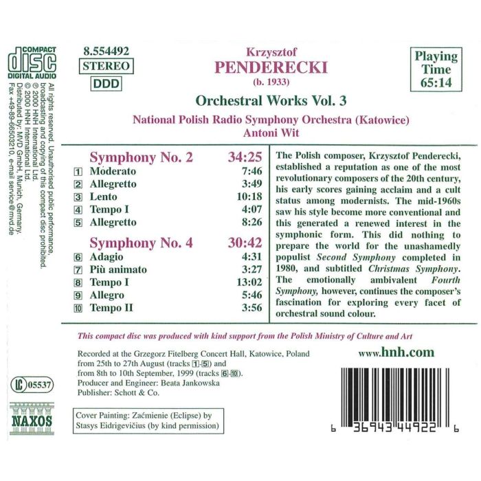 Penderecki: Orchestral Works Vol. 3 - slide-1