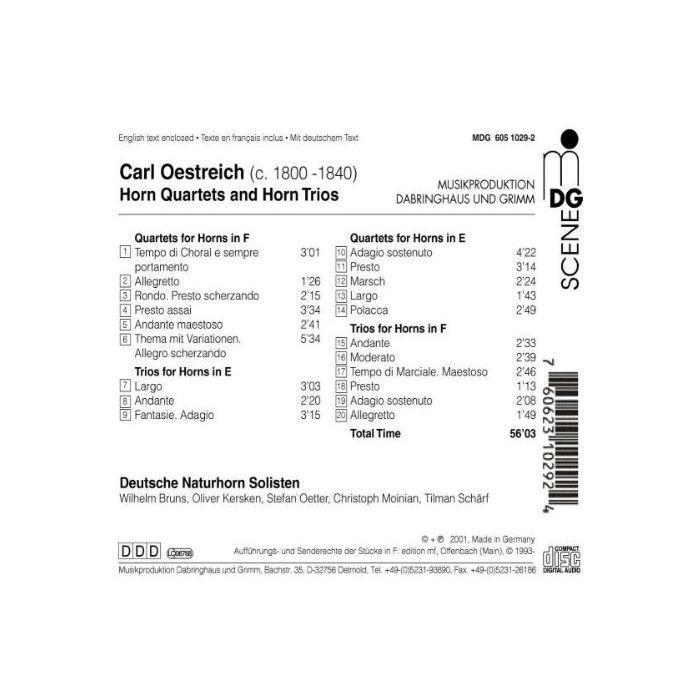 Oestreich: Horn Quartets and Horn Trios - slide-1