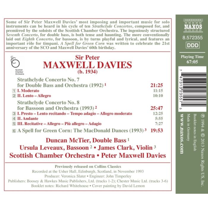 Maxwell Davies: Strathclyde Concertos Nos. 7 & 8 - slide-1
