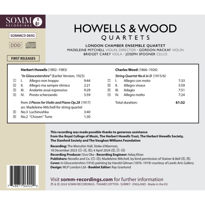 Howells & Wood: Quartets - slide-1