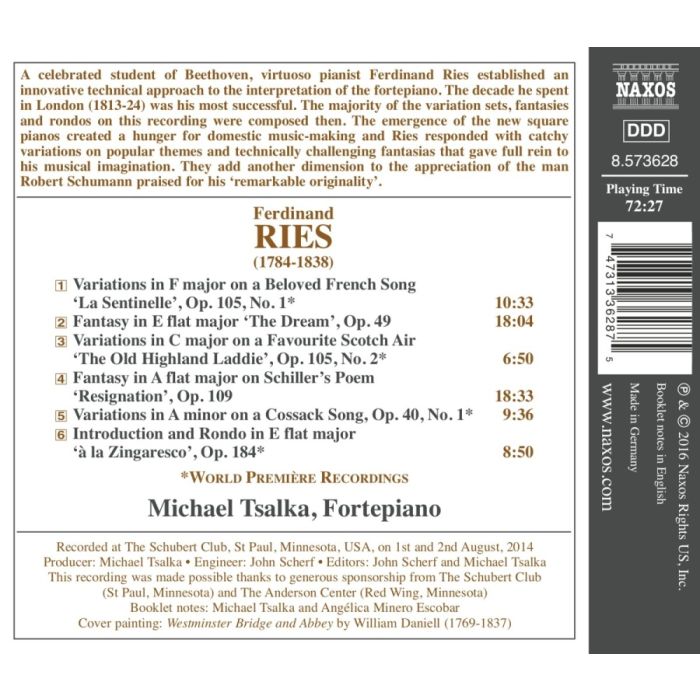 Ries: Romantic Variations, Fantasies and a Rondo - slide-1