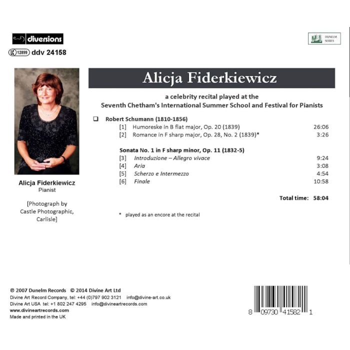 Schumann: Humoreske Op. 20 Romance Op. 28 Sonata No. 1 - slide-1