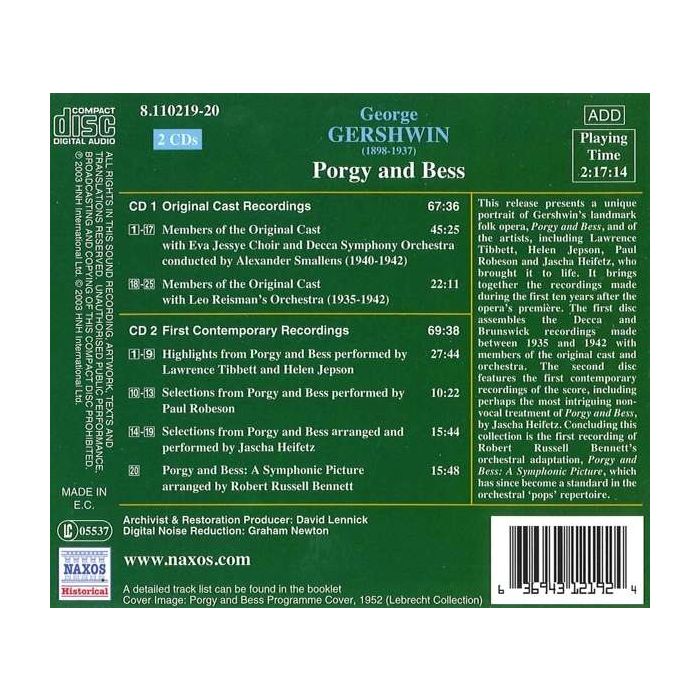 GERSHWIN: Porgy and Bess ( 1935-42) - slide-1