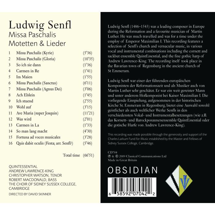 Senfl: Missa Paschalis, Motets & Songs - slide-1