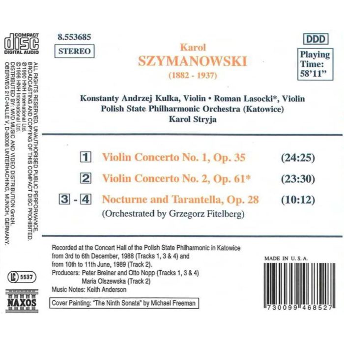 SZYMANOWSKI: Violin Concertos nos 1 & 2 - slide-1