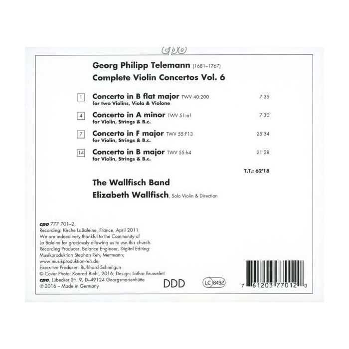 Telemann: Complete Violin Concertos Vol. 6 - slide-1