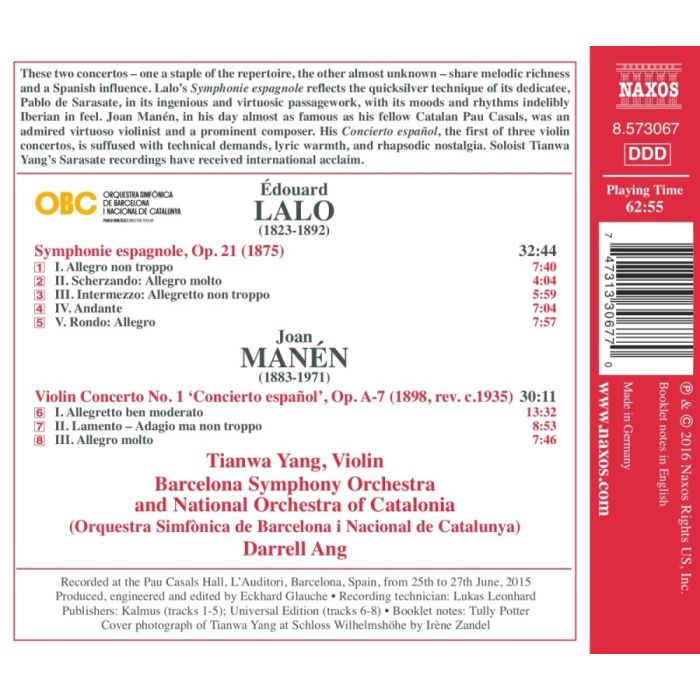 Lalo: Symphonie espagnole Manén: Concierto espagnol - slide-1