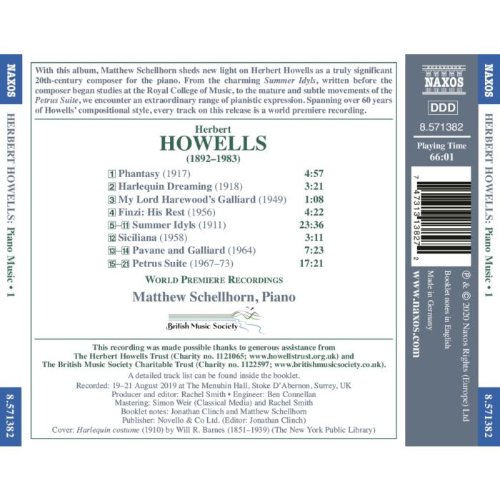 Howells: Piano Music Vol. 1 - slide-1