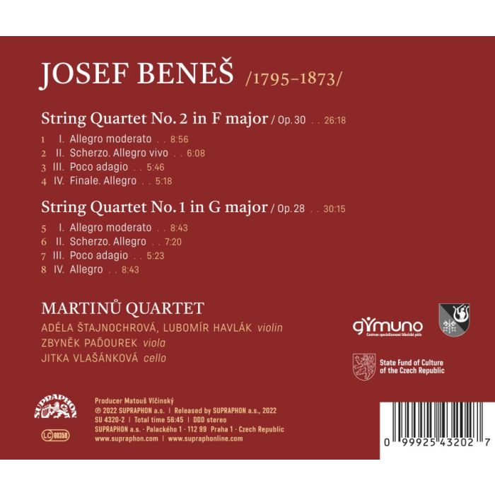 Beneš: The Complete String Quartets - slide-1