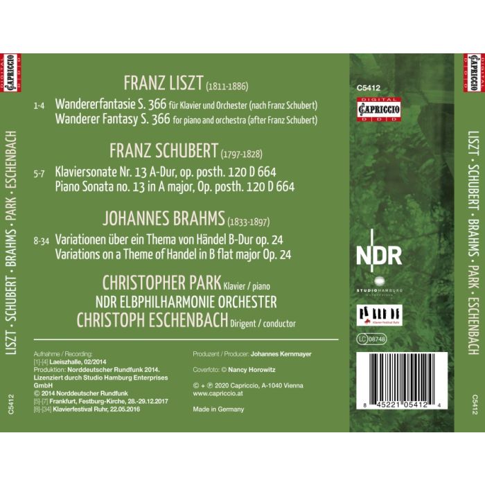 Liszt: Wanderer Fantasy / Schubert: Piano Sonata D 664 / Brahms: Handel Variations - slide-1