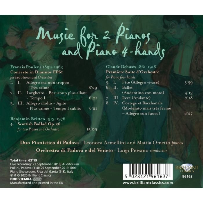 Poulenc; Britten; Debussy: Concerto for 2 Pianos; Scottish Ballad; Suite - slide-1
