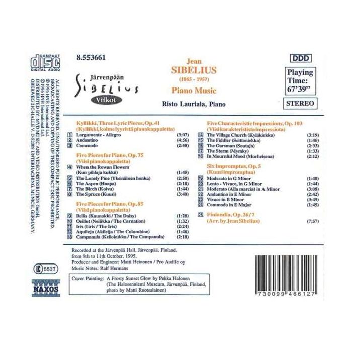 SIBELIUS: Piano Music - slide-1