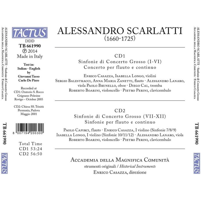 Scarlatti: Sinfonie di Concerto Grosso Opere per flauto e continuo - slide-1