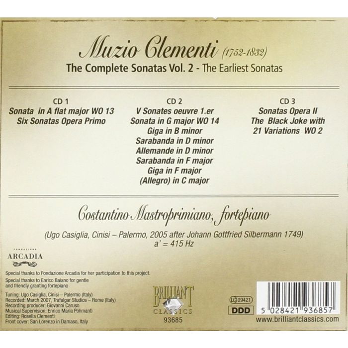 Clementi: Complete Sonatas Vol. II - slide-1