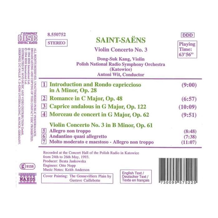 SAINT-SAENS: Volin Concerto no. 3 - slide-1