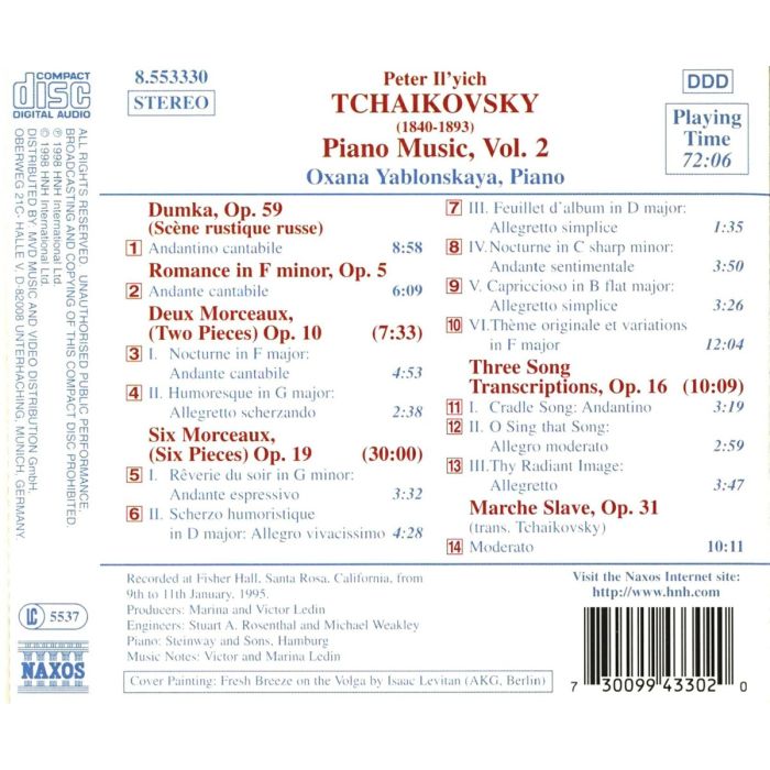 TCHAIKOVSKY: Piano Music vol. 2 - slide-1