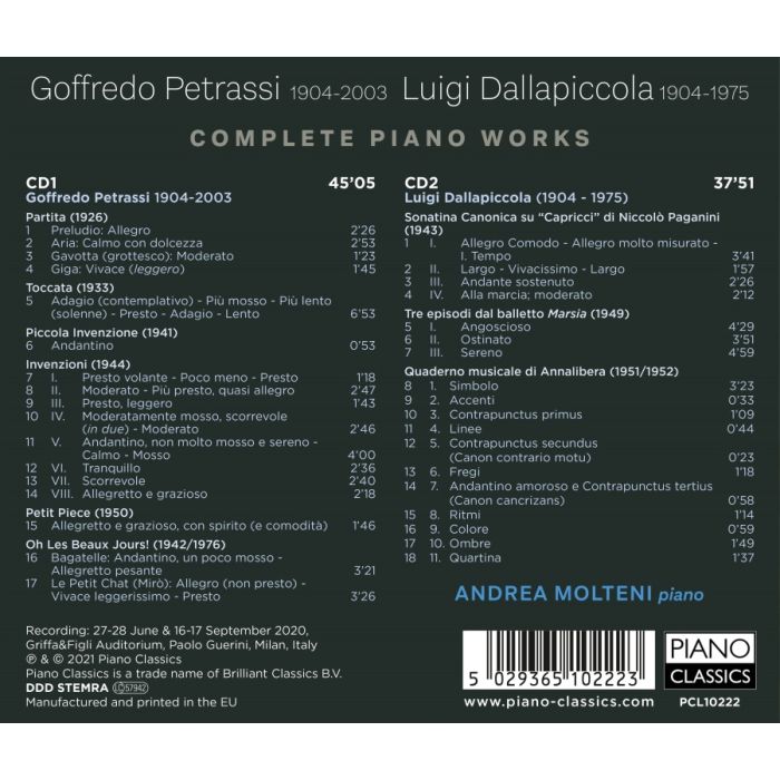 Petrassi; Dallapiccola: Complete Piano Works - slide-1