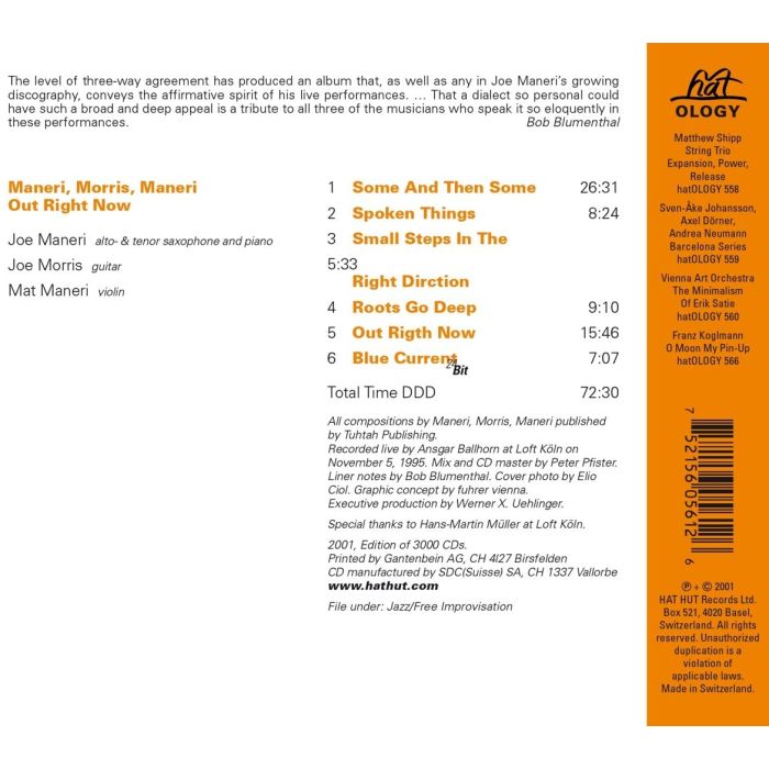 Maneri/Morris/Maneri: Out Right Now - slide-1