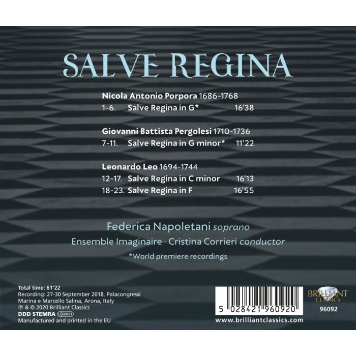 Porpora, Pergolesi & Leo: Salve Regina - slide-1