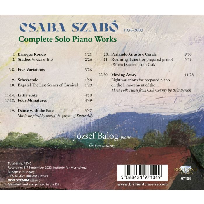 Szabó: Complete Solo Piano Works - slide-1