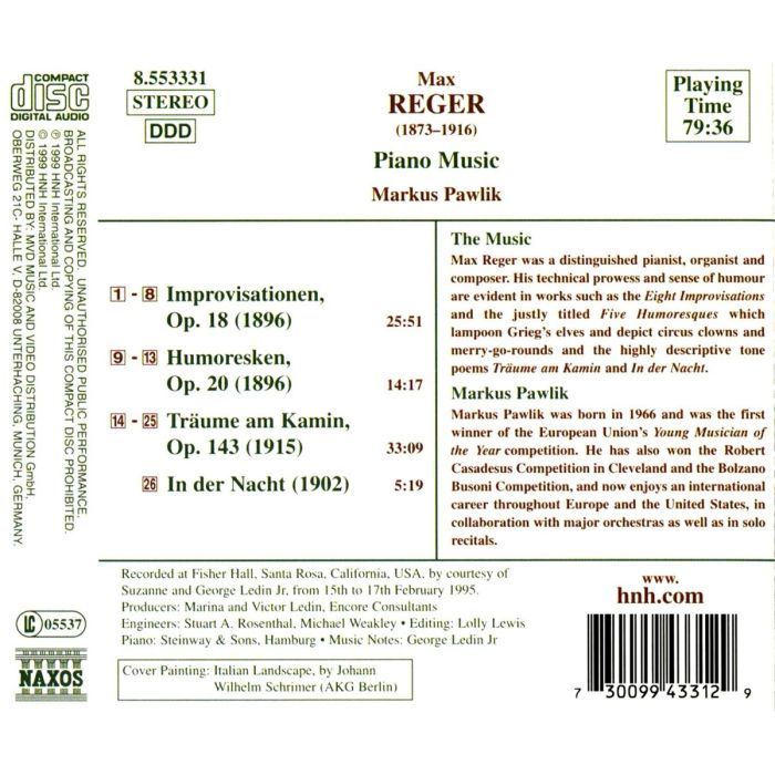 REGER: Piano Music - slide-1
