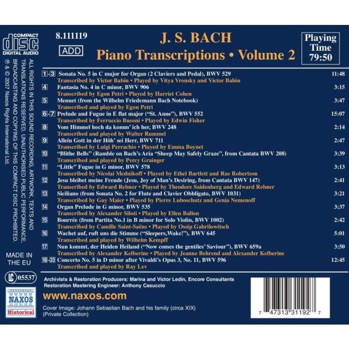 Bach: Piano Transcriptions Vol. 2 - slide-1