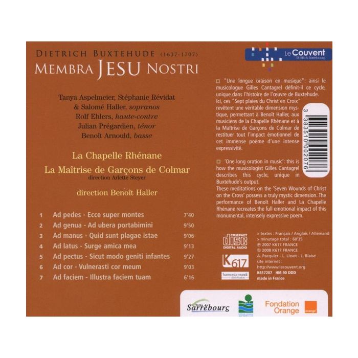BUXTEHUDE Dietrich: Membra Jesu nostri - slide-1