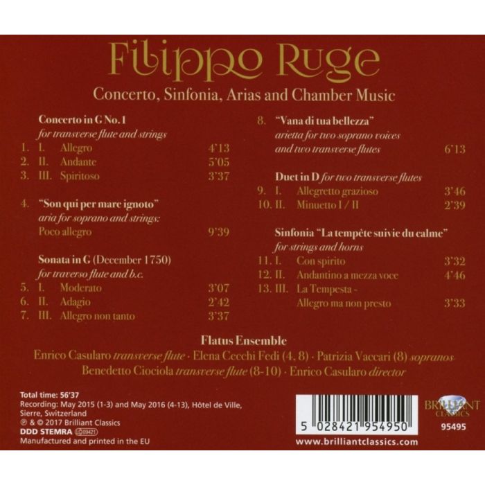 Ruge: Concerto, Sinfonia, Arias and Chamber Music - slide-1