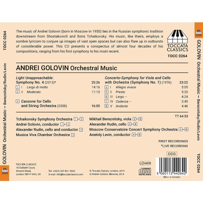 Golovin: Orchestral Music - Symphony No. 4 Canzone for Cello & String Orchestra - slide-1