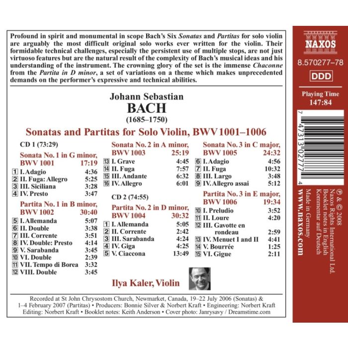 BACH, J.S.: Sonatas and Partitas  - slide-1