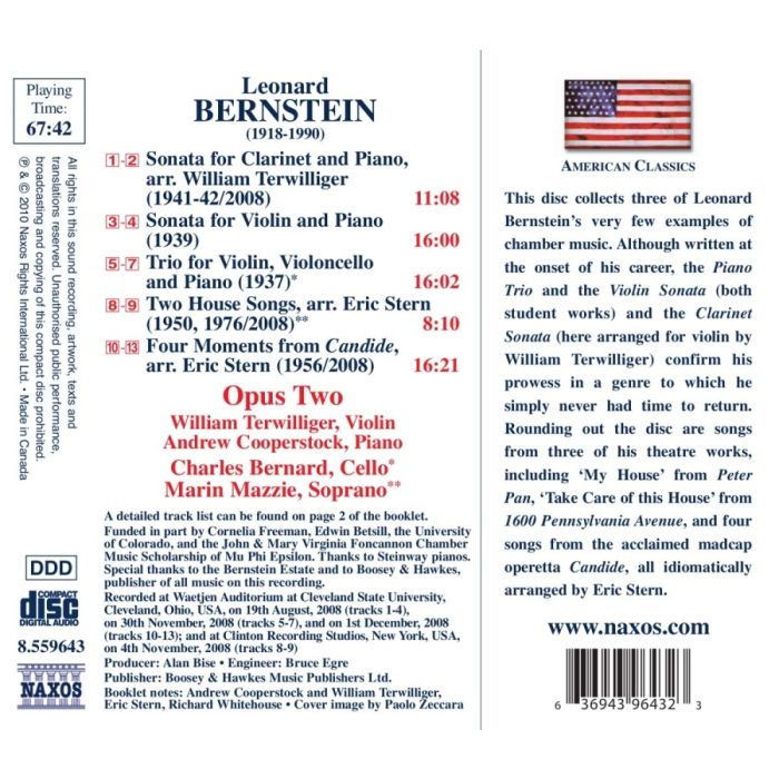 Bernstein: Violin Sonata, Piano Trio, New Transcriptions - slide-1