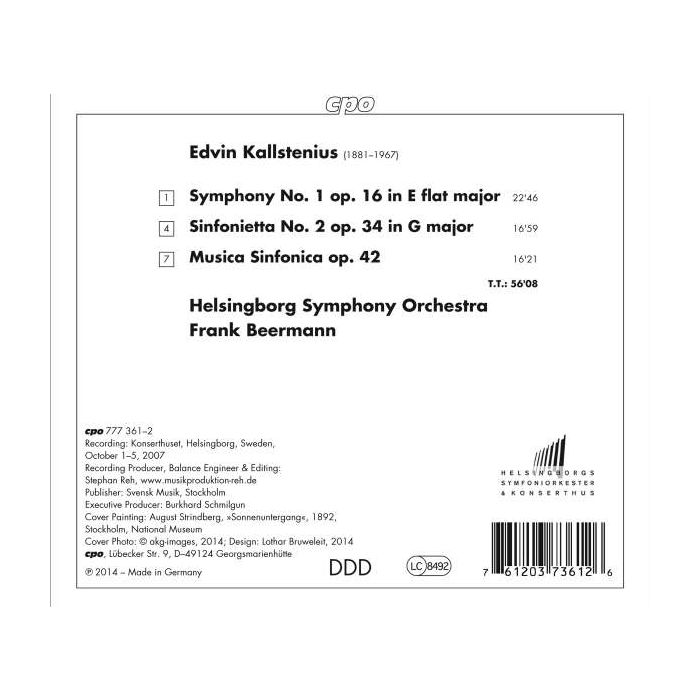 Kallstenius: Symphony No. 1 Sinfonietta No. 2 Musica Sinfonica - slide-1