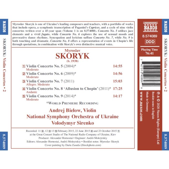 Skoryk: Violin Concertos Vol. 2 - Nos. 5 - 9 - slide-1