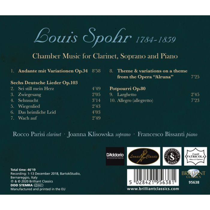 Spohr: Chamber Music for Clarinet, Soprano and Piano - slide-1