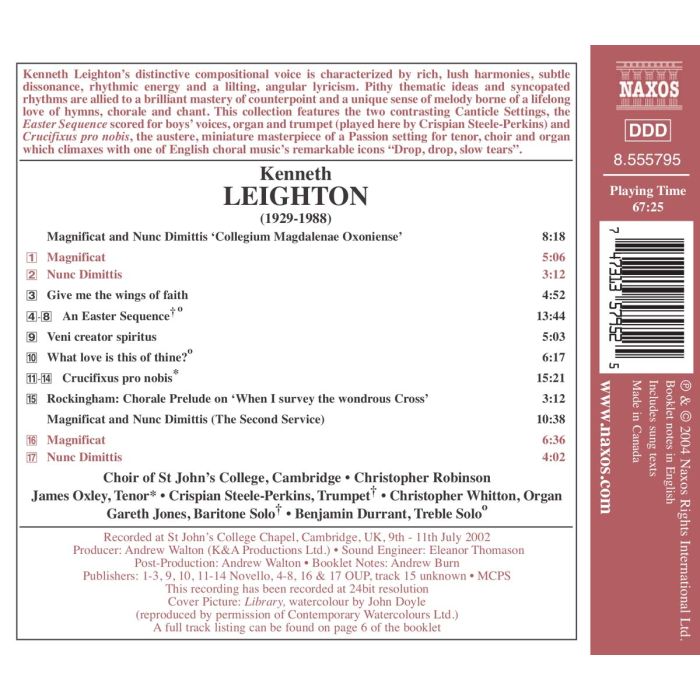 LEIGHTON: Sacred choral music - slide-1