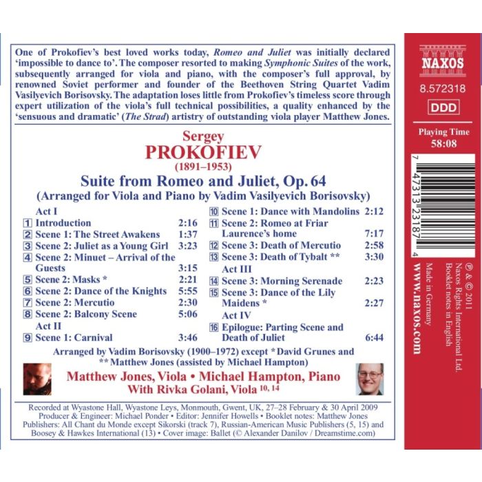 Prokofiev: Suite from Romeo and Juliet, Op. 64 (aranżacja na altówkę i fortepian.) - slide-1