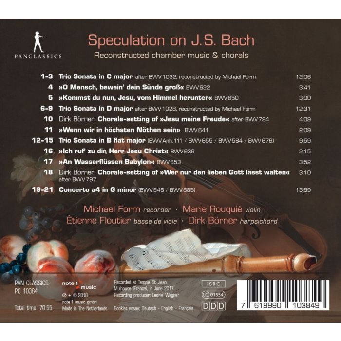 Speculation on J.S. Bach - Reconstructed chamber music & chorals - slide-1