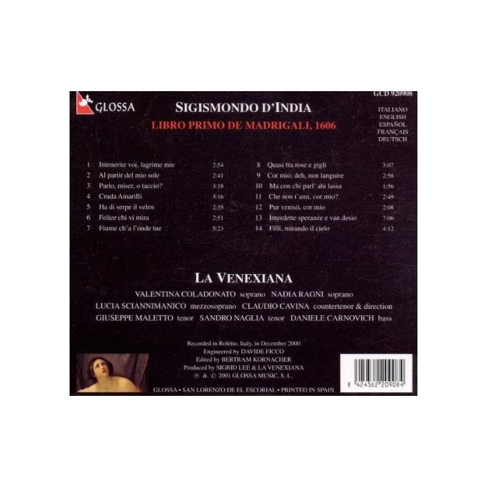d'India: Libro Primo de Madrigali  - slide-1