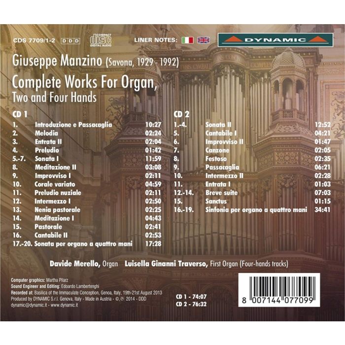 Manzino: Works for Organ, 2 & 4 hands - slide-1