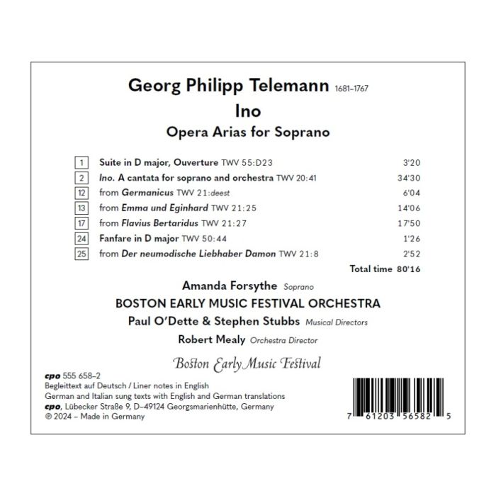 Telemann: Ino; Opera Arias for Soprano - slide-1