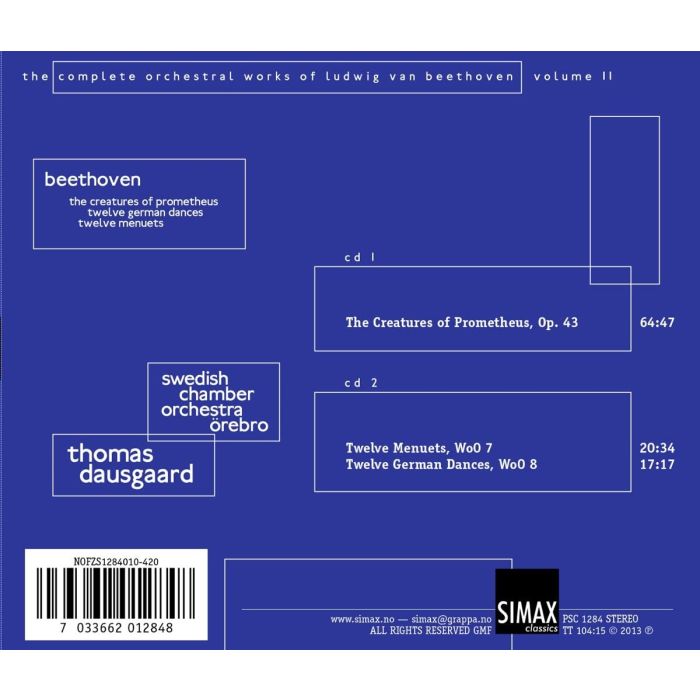 Orchestral Works of Beethoven vol. 11 - The Creatures of Prometheus, 12 Menuets, 12 German Dances - slide-1